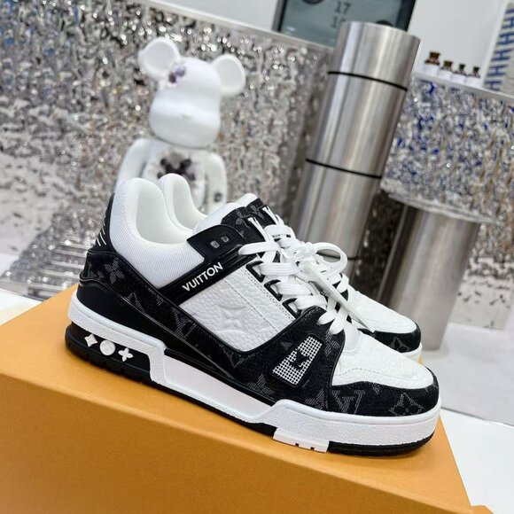 Louis Vuitton Black and White Sneakers - Picture 1 of 7